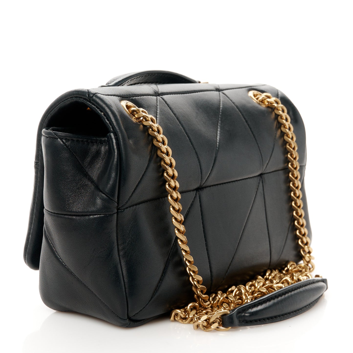 Lambskin Patchwork Monogram Small Jamie Black Black