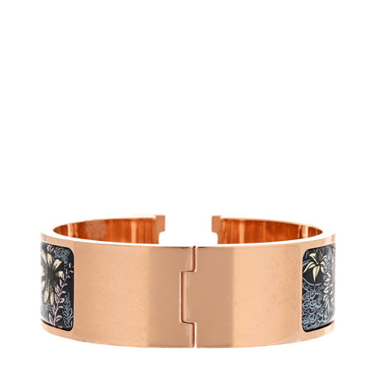 Hermes Enamel Printed Wide Sous Un Battement D'Ailes Clic Clac H Bracelet PM Galaxie 3 of 6