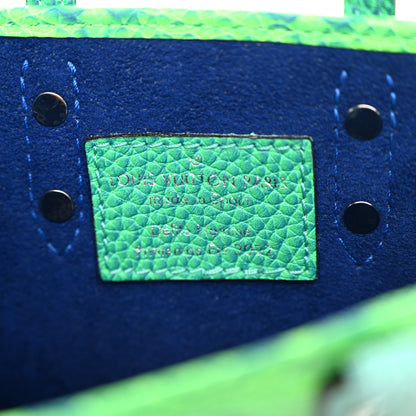 Louis Vuitton Taurillon Illusion Sac Plat XS Bleu Vert 6 of 9