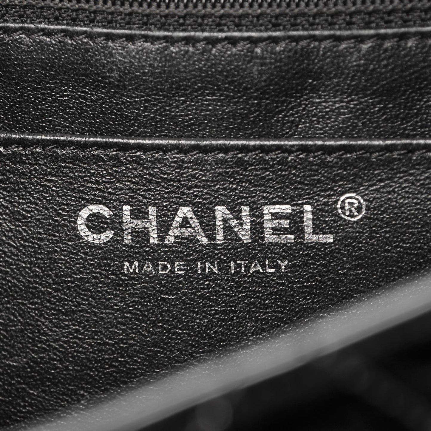 Patent Quilted Jumbo Single Flap Black
