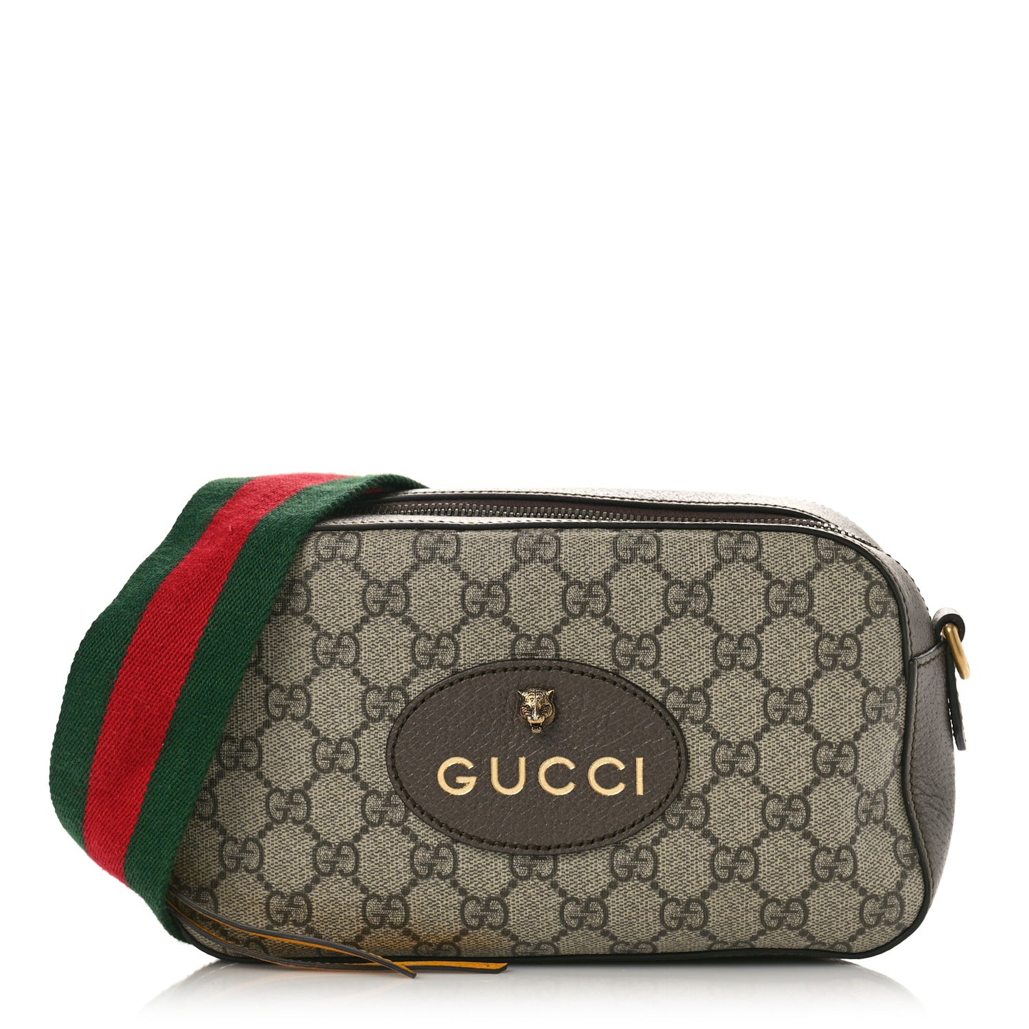 GG Supreme Monogram Web Neo Vintage Shoulder Bag Beige New Acero Crop
