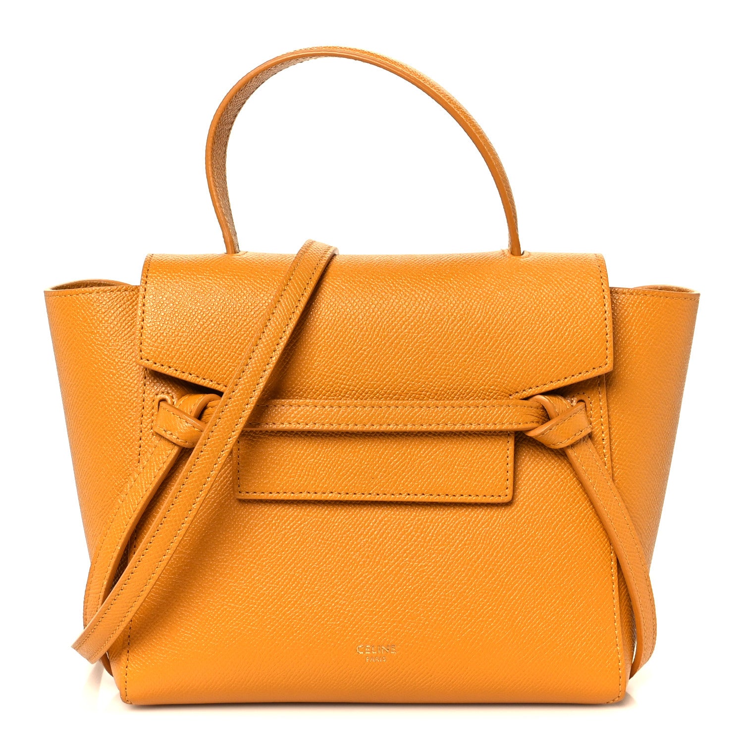 Celine Grained Calfskin Nano Belt Bag Pale Yellow 1 of 10