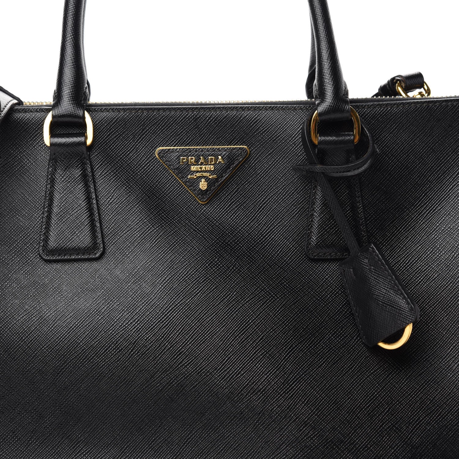 Prada Saffiano Medium Galleria Double Zip Tote Black 11 of 13