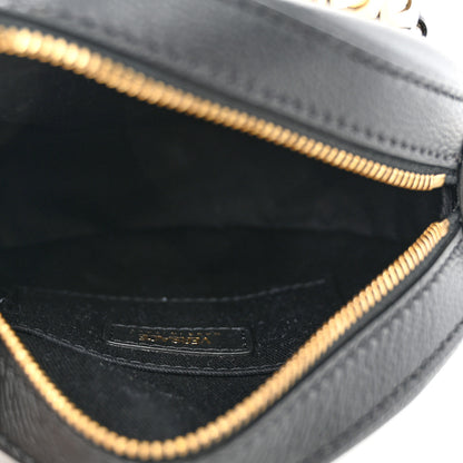 Versace Calfskin Mini La Medusa Chain Round Crossbody Bag Black 5 of 12