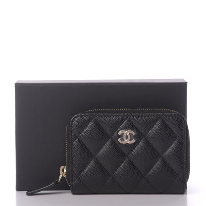 Chanel Caviar Quilted Zip Coin Purse Black 10 of 10