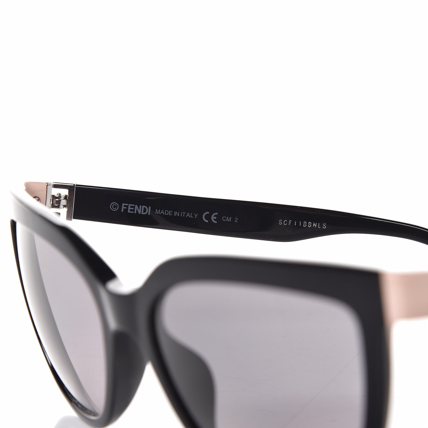 Fendi Oversized Fendista Sunglasses FF 0128/S Shiny Black 6 of 7