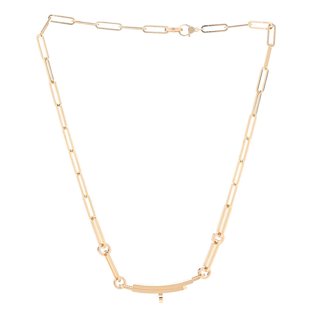18K Yellow Gold Diamond Pave Kelly Chaine Choker Necklace