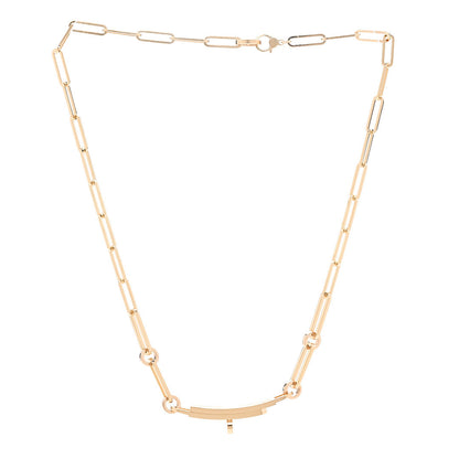 Hermes 18K Yellow Gold Diamond Pave Kelly Chaine Choker Necklace 3 of 6