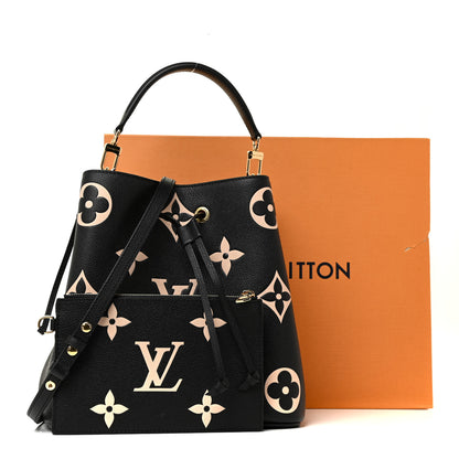 Louis Vuitton Empreinte Monogram Giant Neonoe MM Black Beige 11 of 11