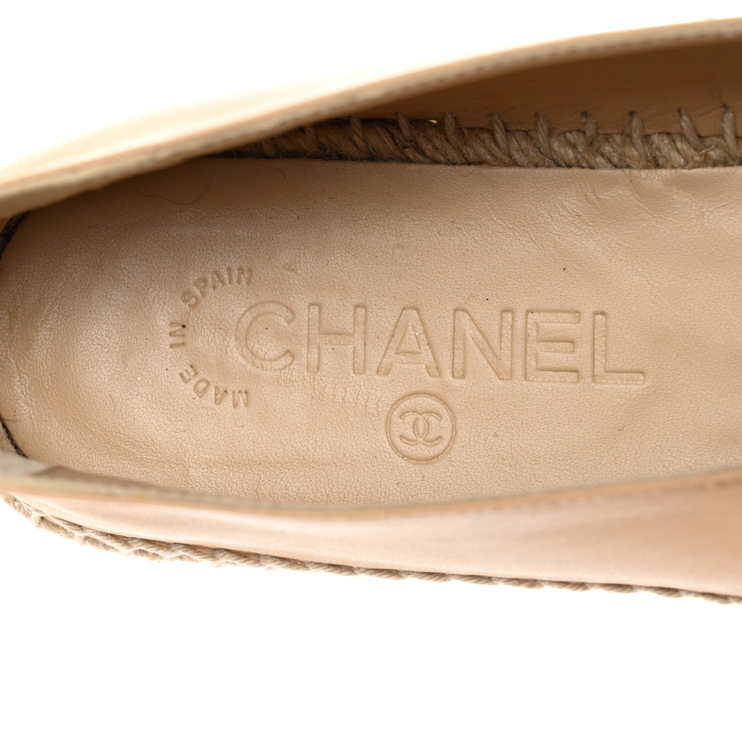 Lambskin CC Espadrilles 39 Beige Black