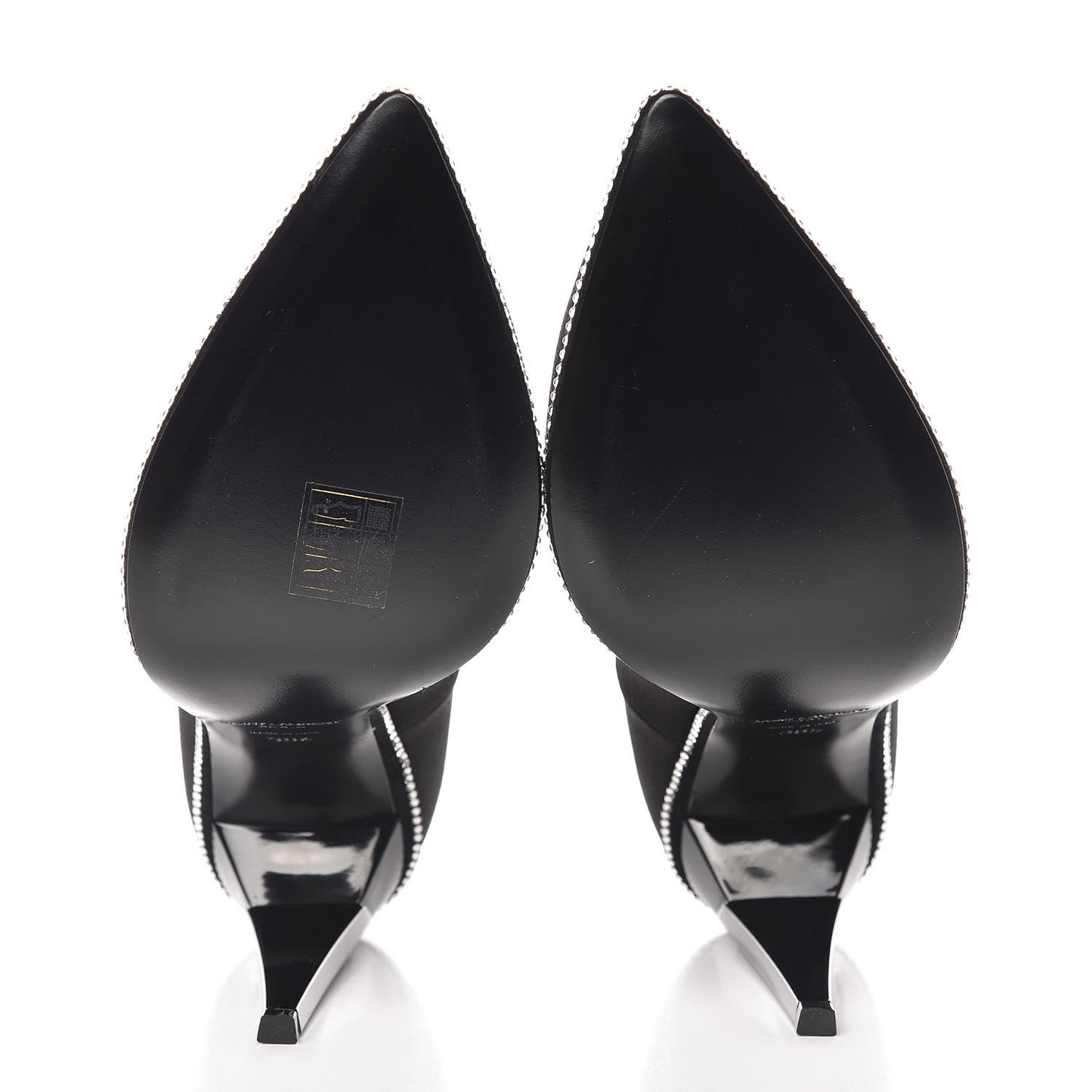 Satin Crystal Embellished Freja 105 Pumps 38.5 Black