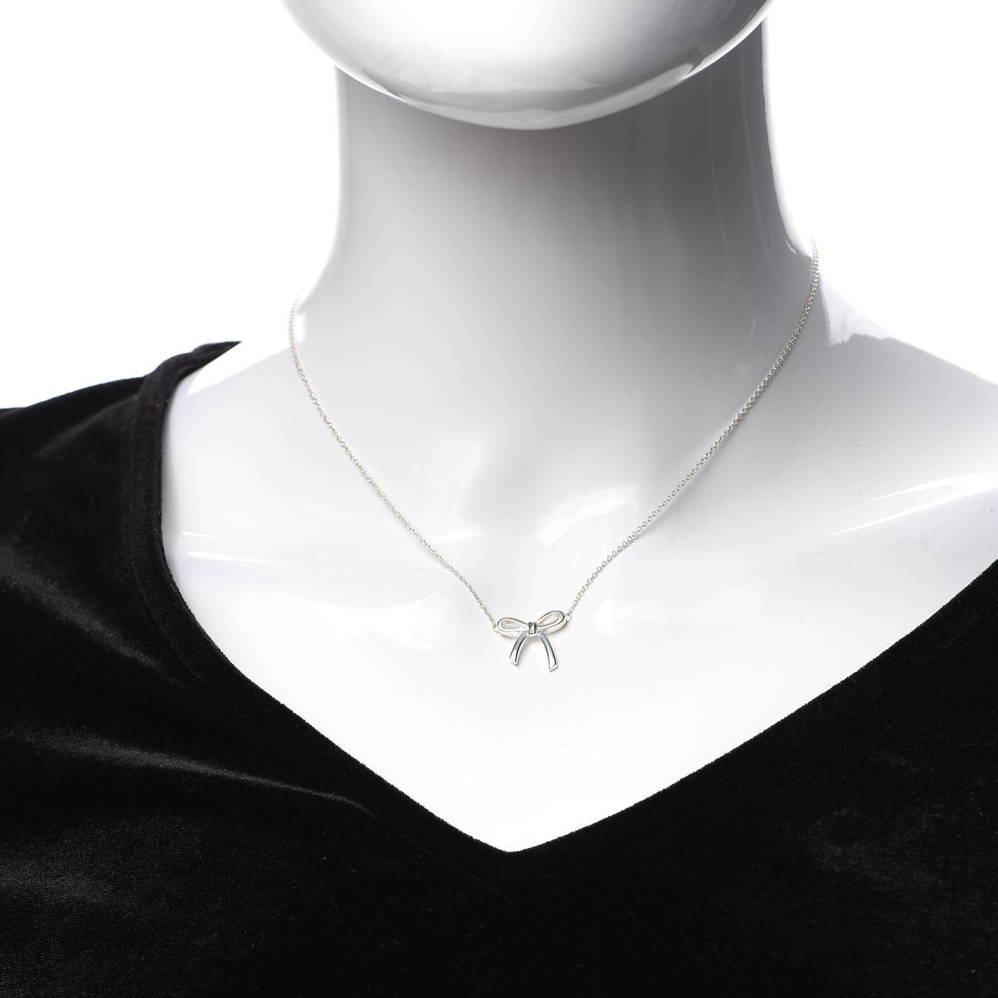 Sterling Silver Bow Pendant Necklace