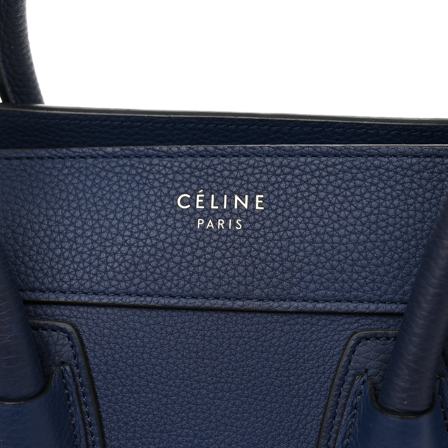 Drummed Calfskin Micro Luggage Marine