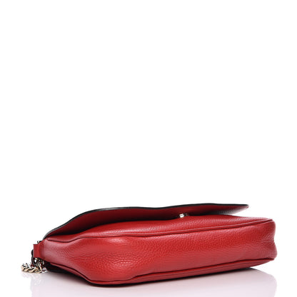 Gucci Pebbled Calfskin Medium Soho Flap Crossbody Red 4 of 13