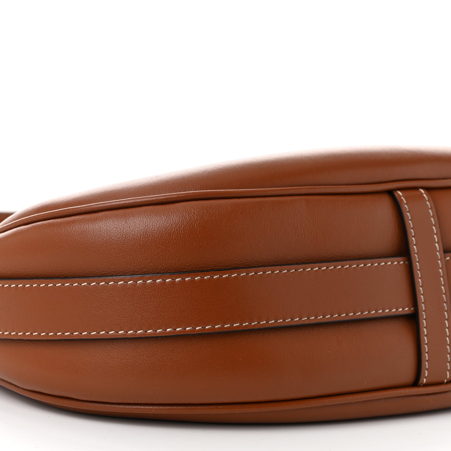 Smooth Calfskin Medium Strap Ava Shoulder Bag Tan