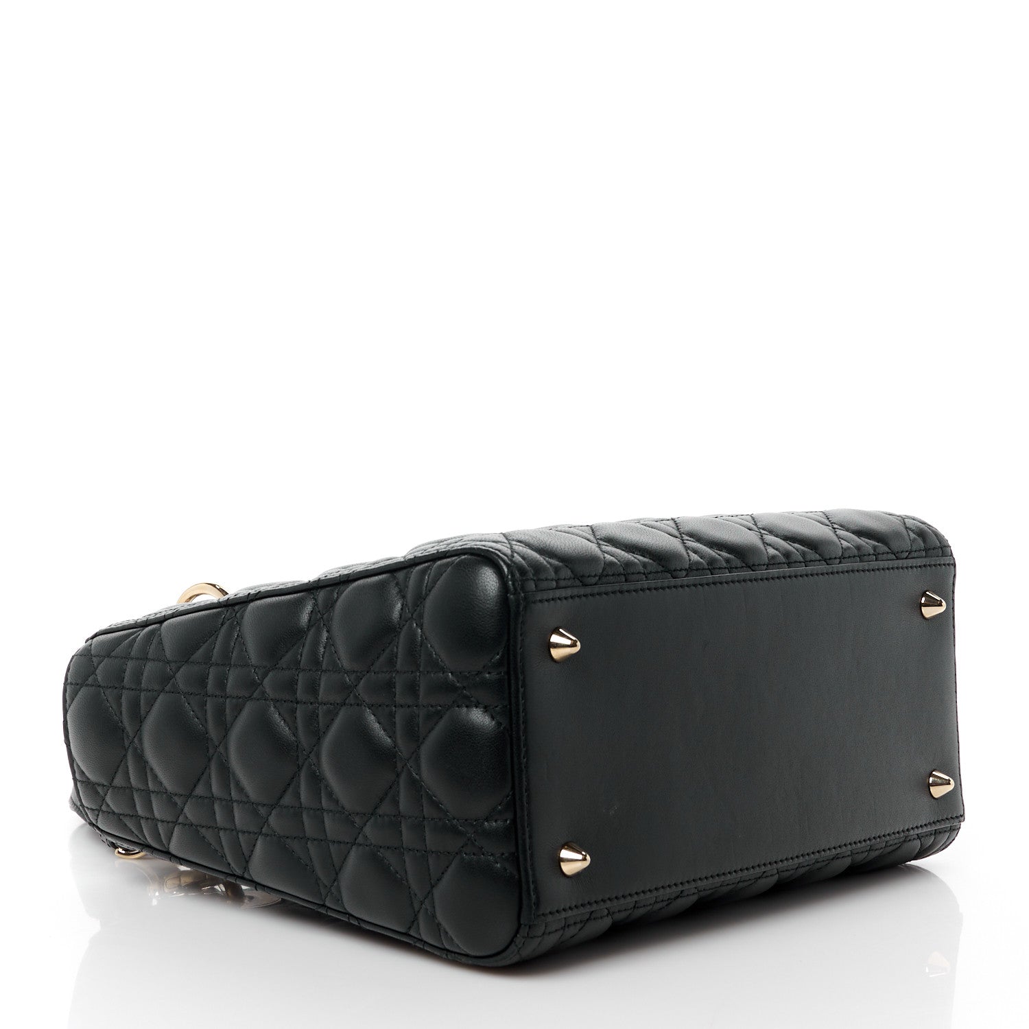 Christian Dior Lambskin Cannage Medium Lady Dior Black 4 of 10