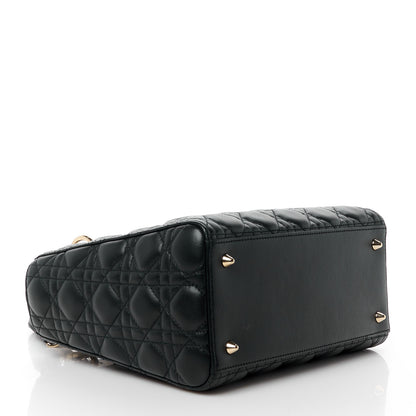 Christian Dior Lambskin Cannage Medium Lady Dior Black 4 of 10