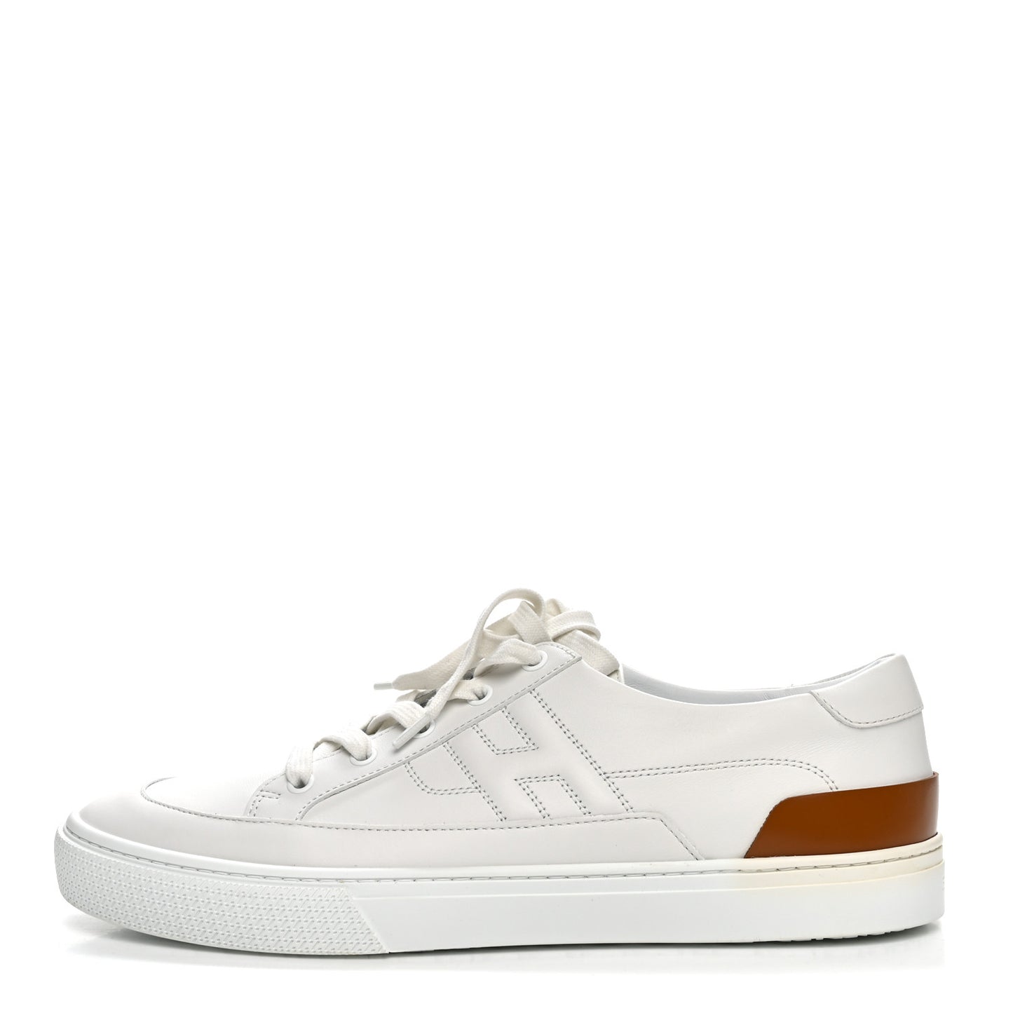 Calfskin Mens Deep Sneakers 44 White Gold