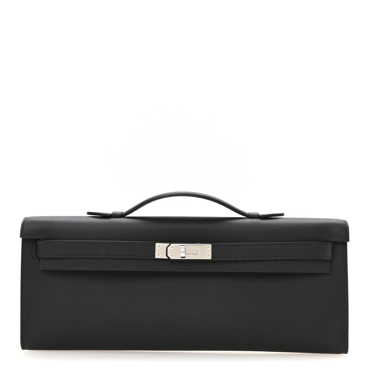 Hermes Swift Kelly Cut Clutch Pochette Black 1 of 8