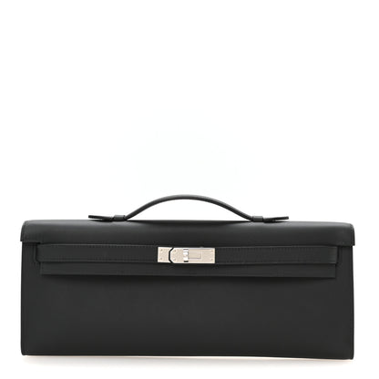 Hermes Swift Kelly Cut Clutch Pochette Black 1 of 8