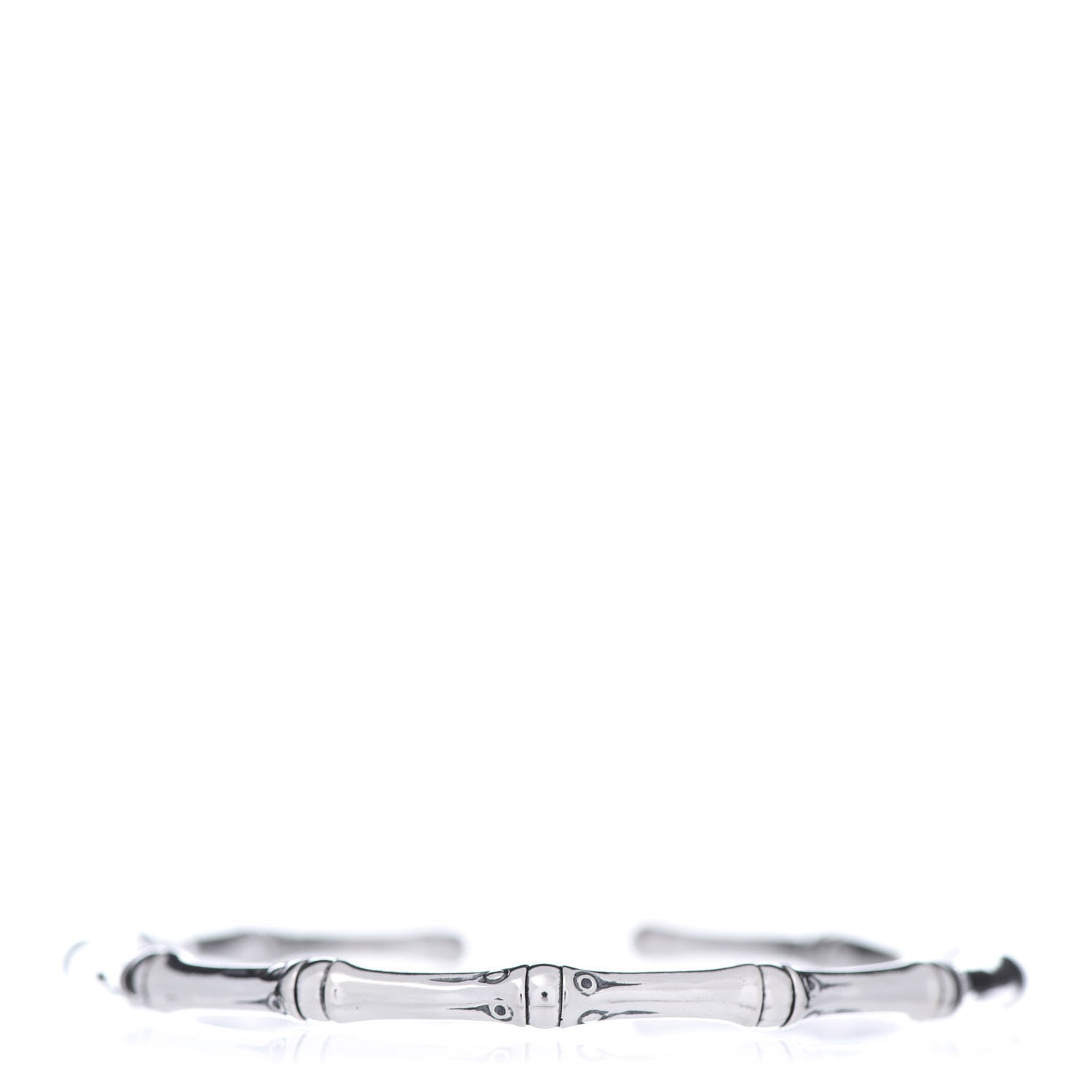 John Hardy Sterling Silver 4mm Bamboo Flex Cuff Bracelet 1 of 5