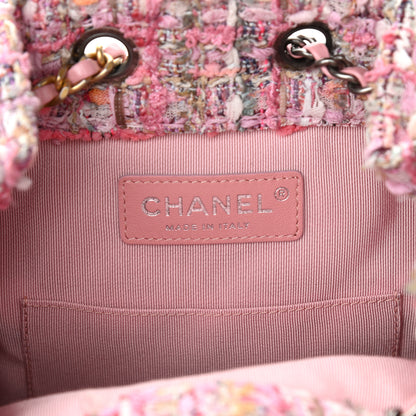 Chanel Tweed Calfskin Quilted Gabrielle Backpack Pink 6 of 9