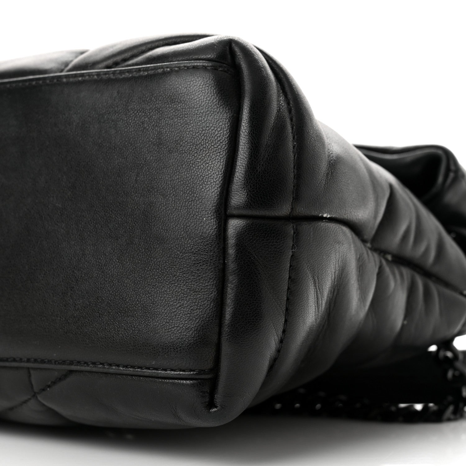 Saint Laurent Lambskin Quilted Small Loulou Puffer Monogram Chain Satchel Black 10 of 10