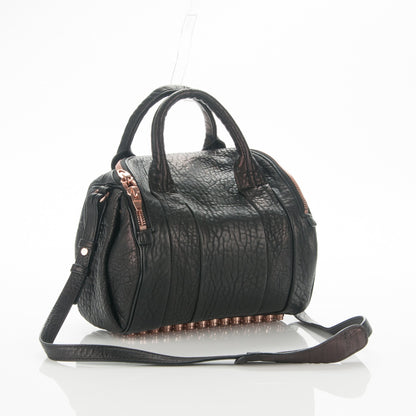 Alexander Wang Pebbled Lambskin Rockie Black Rose Gold Hardware 3 of 8