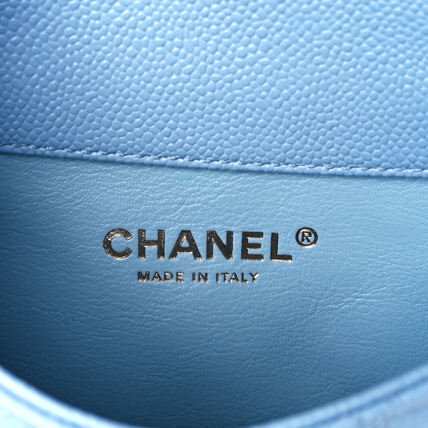 Chanel Shiny Caviar Pick Me Up Flap Belt Bag Light Blue 6 of 14