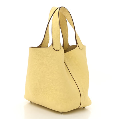Hermes Taurillon Clemence Picotin Lock 18 PM Jaune Poussin 3 of 10