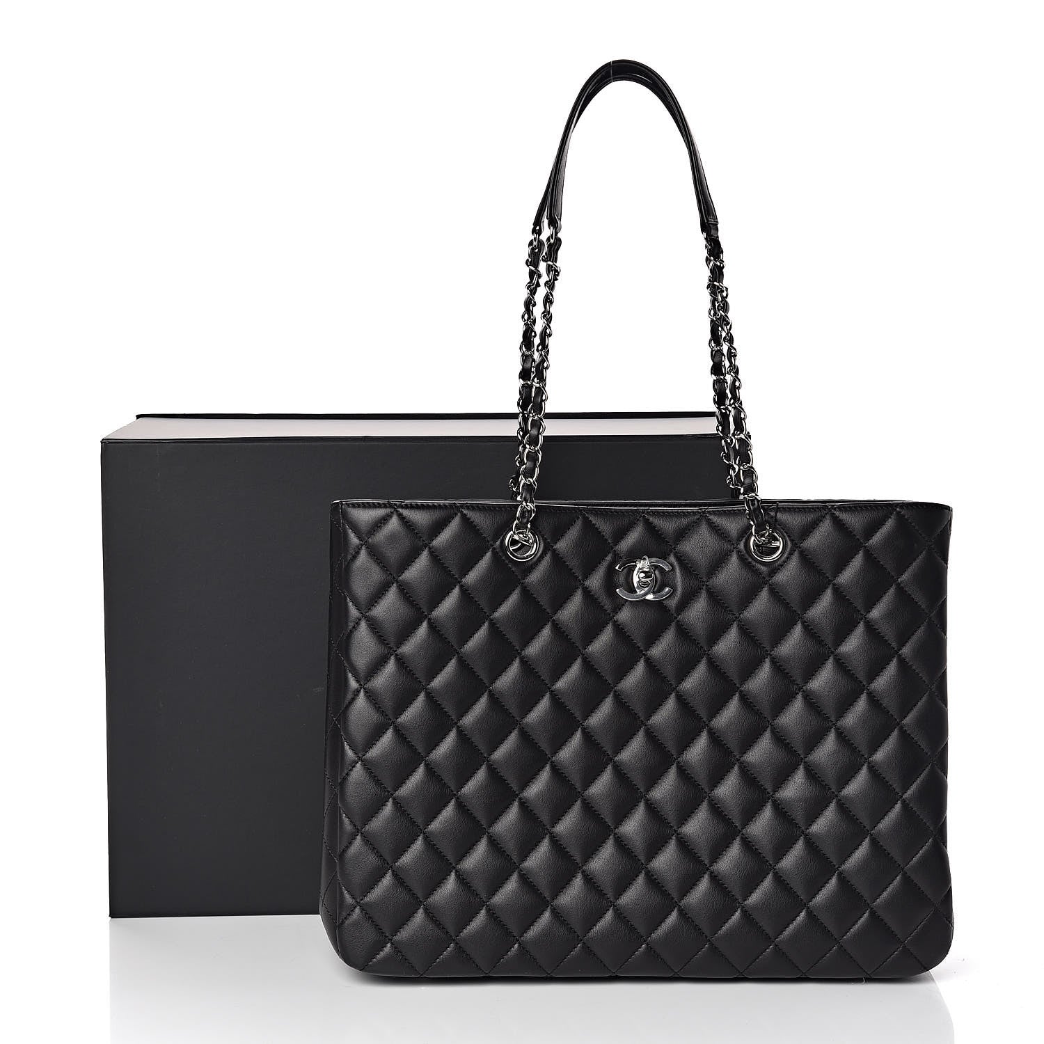Chanel Calfskin Large Classic Shopping Tote Black 10 of 10