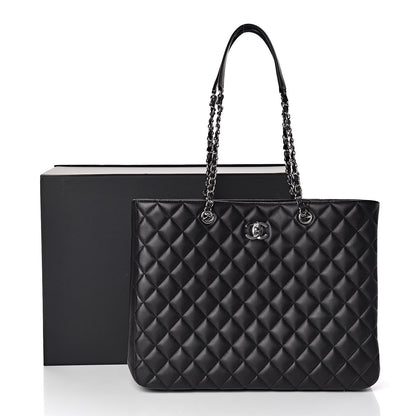 Chanel Calfskin Large Classic Shopping Tote Black 10 of 10