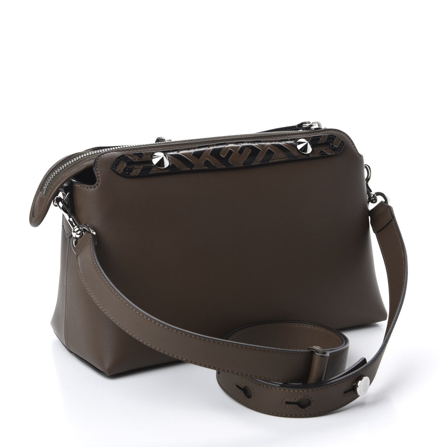 Vitello Dolce Bi-Color FF 1974 Embossed Medium By The Way Boston Bag Maya Black