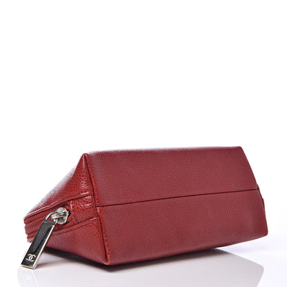 Chanel Caviar Timeless CC Cosmetic Pouch Red 4 of 12