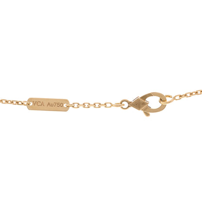 Van Cleef & Arpels 18K Yellow Gold Black Onyx Vintage Alhambra Pendant Necklace 4 of 5