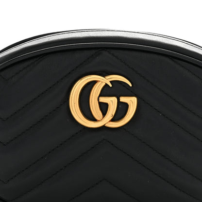 Gucci Calfskin Matelasse GG Marmont Belt Bag 85 34 Black 7 of 13