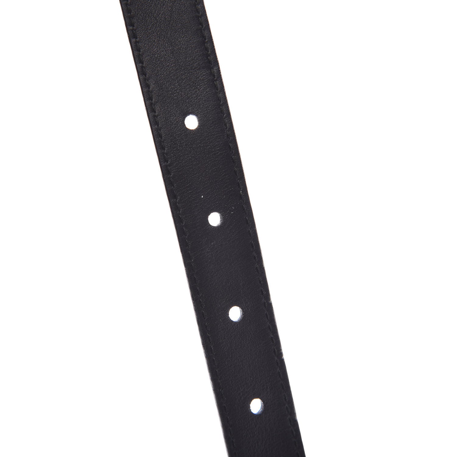 Gucci Calfskin Pearl Double G 20mm Belt 100 40 Black Cream 6 of 7