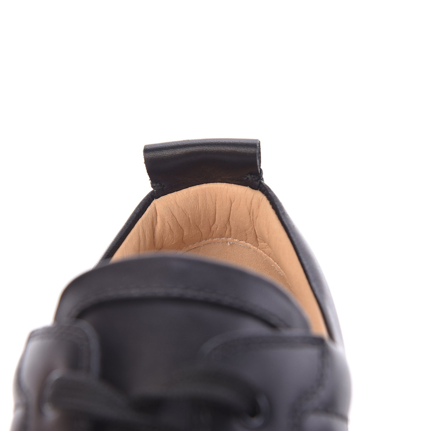 Calfskin Mens Louis Junior Spikes Flat Sneakers 45 Black