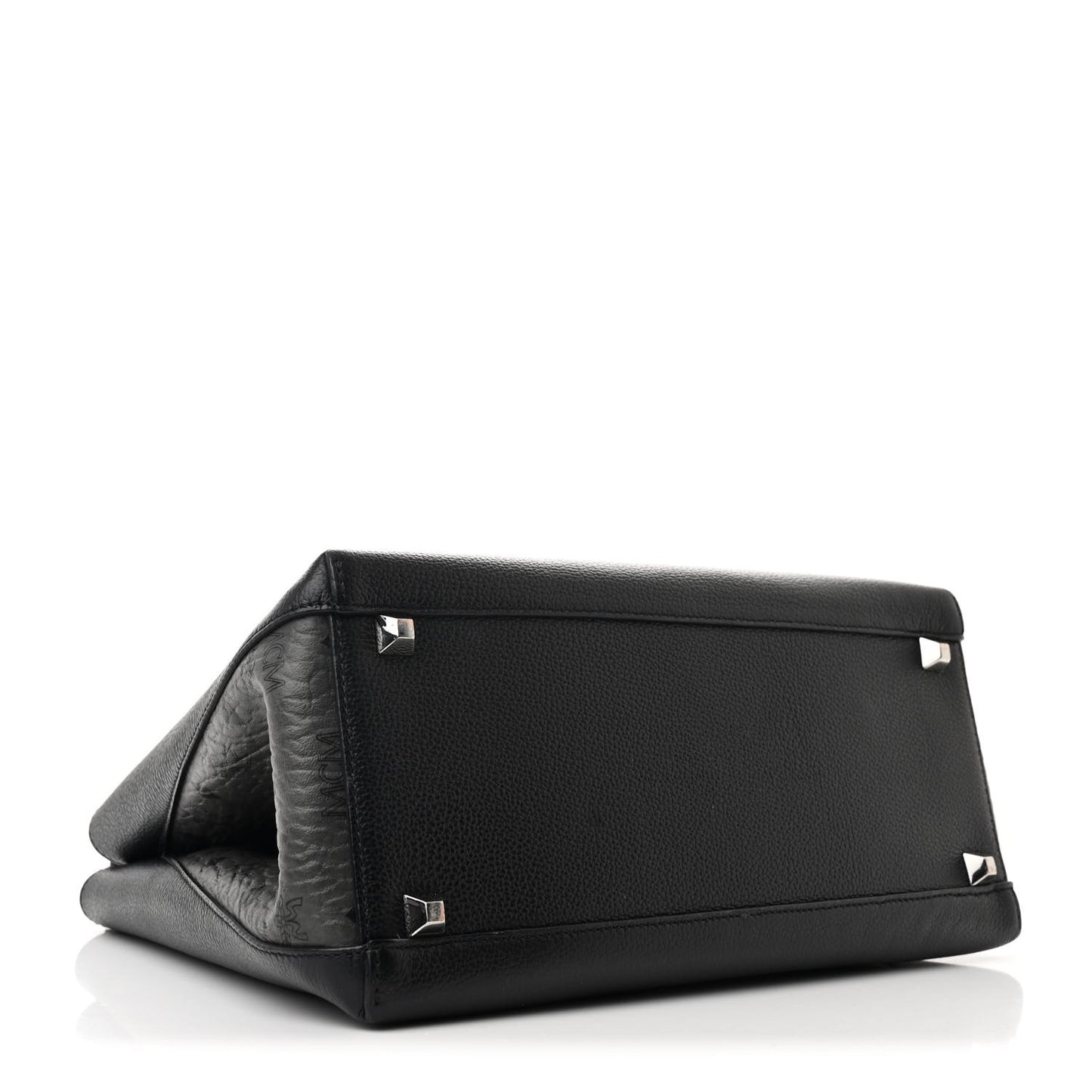 Grained Calfskin Visetos Medium Sarah Hobo Black