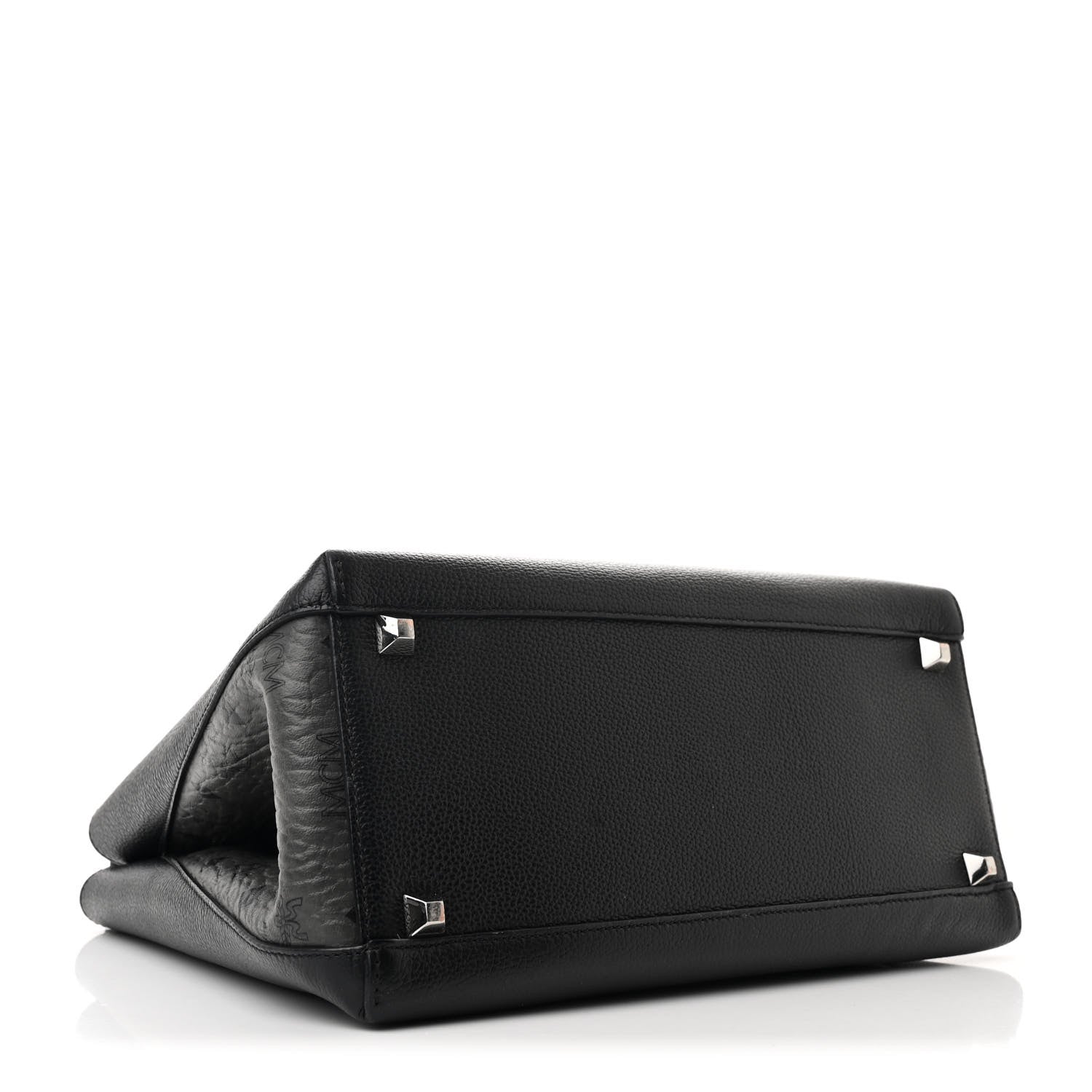 MCM Grained Calfskin Visetos Medium Sarah Hobo Black 4 of 11