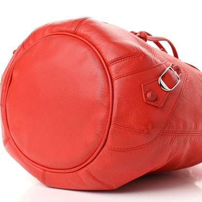 Balenciaga Matte Goatskin Rubber Covered Classic Hardware Mini Pompon Rouge Coquelicot Rouge Braise 9 of 10