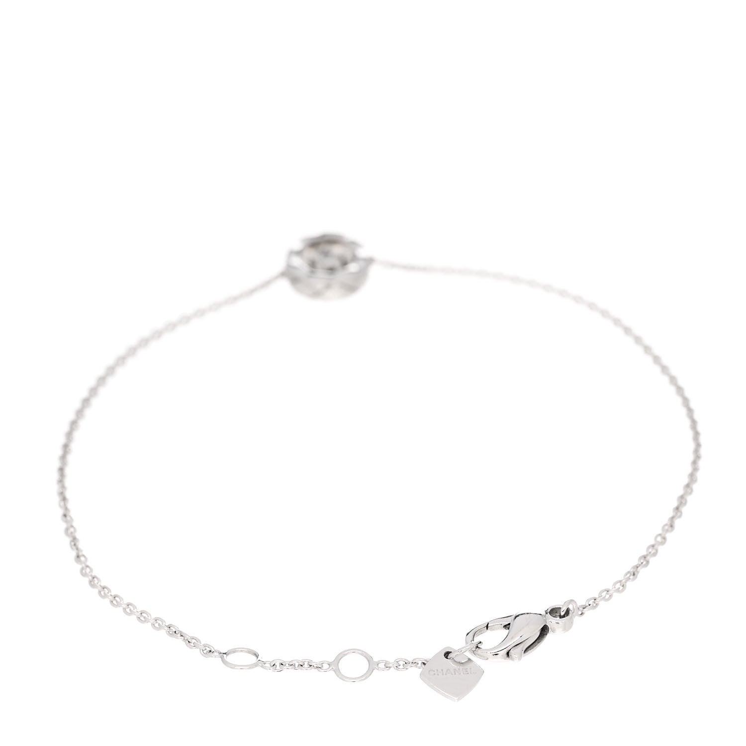 Chanel 18K White Gold Diamond Coco Bracelet 2 of 5