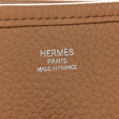 Hermes Taurillon Clemence Evelyne III PM Biscuit 6 of 12