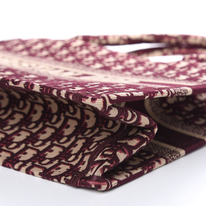 Christian Dior Oblique Medium Book Tote Burgundy Multicolor 9 of 15