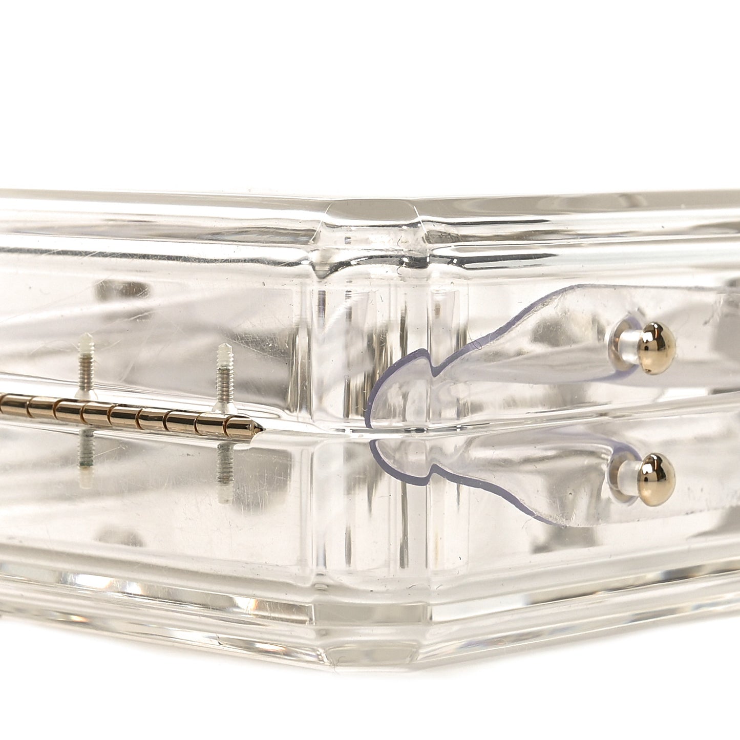 Transluscent Plexiglass Perfume Bottle Clutch