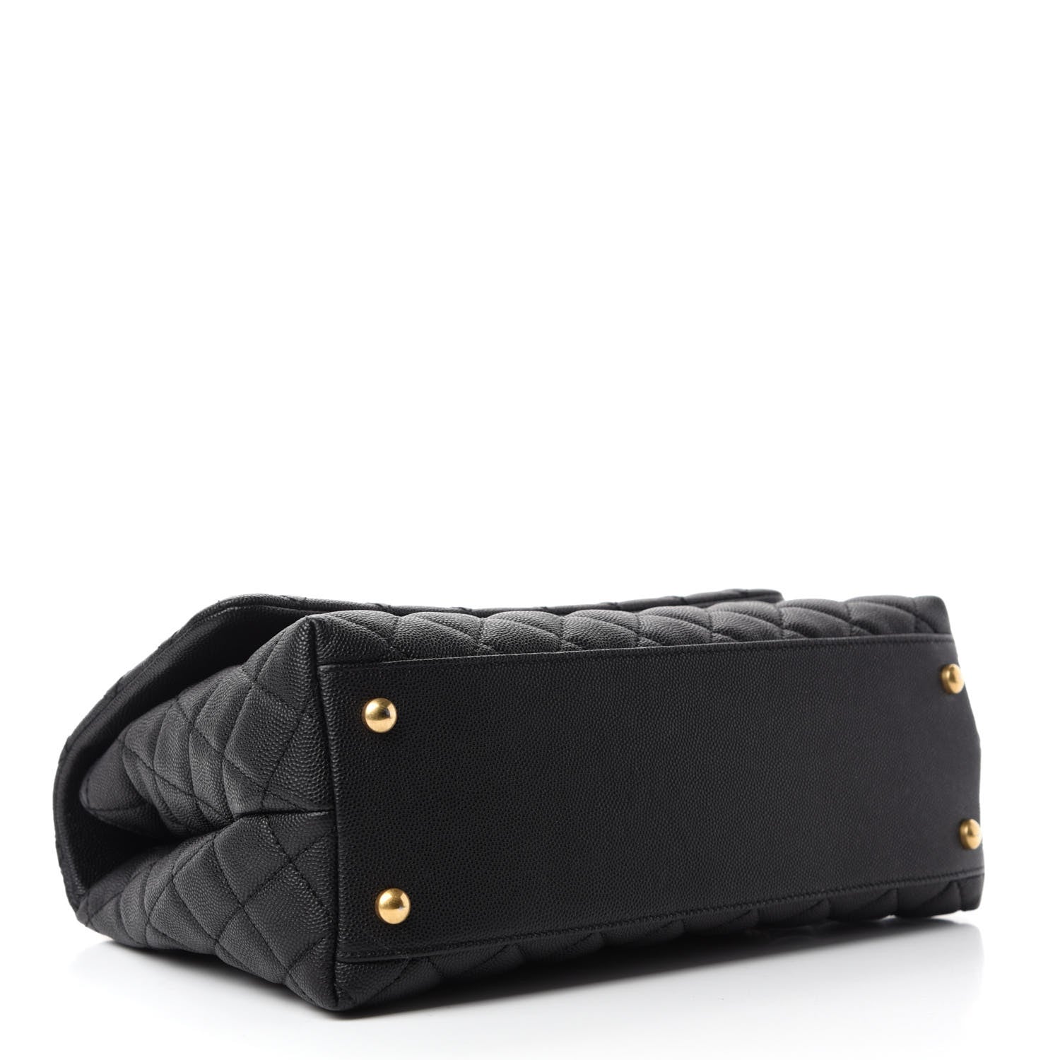 Chanel Caviar Lizard Embossed Quilted Small Coco Handle Flap Black 4 of 11