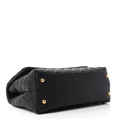 Chanel Caviar Lizard Embossed Quilted Small Coco Handle Flap Black 4 of 11