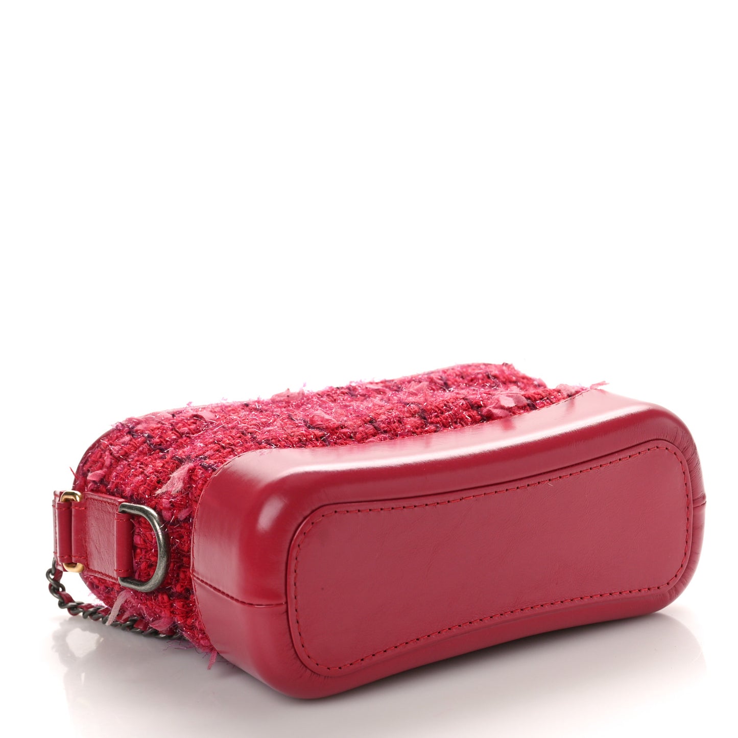 Tweed Calfskin Quilted Small Gabrielle Hobo Pink