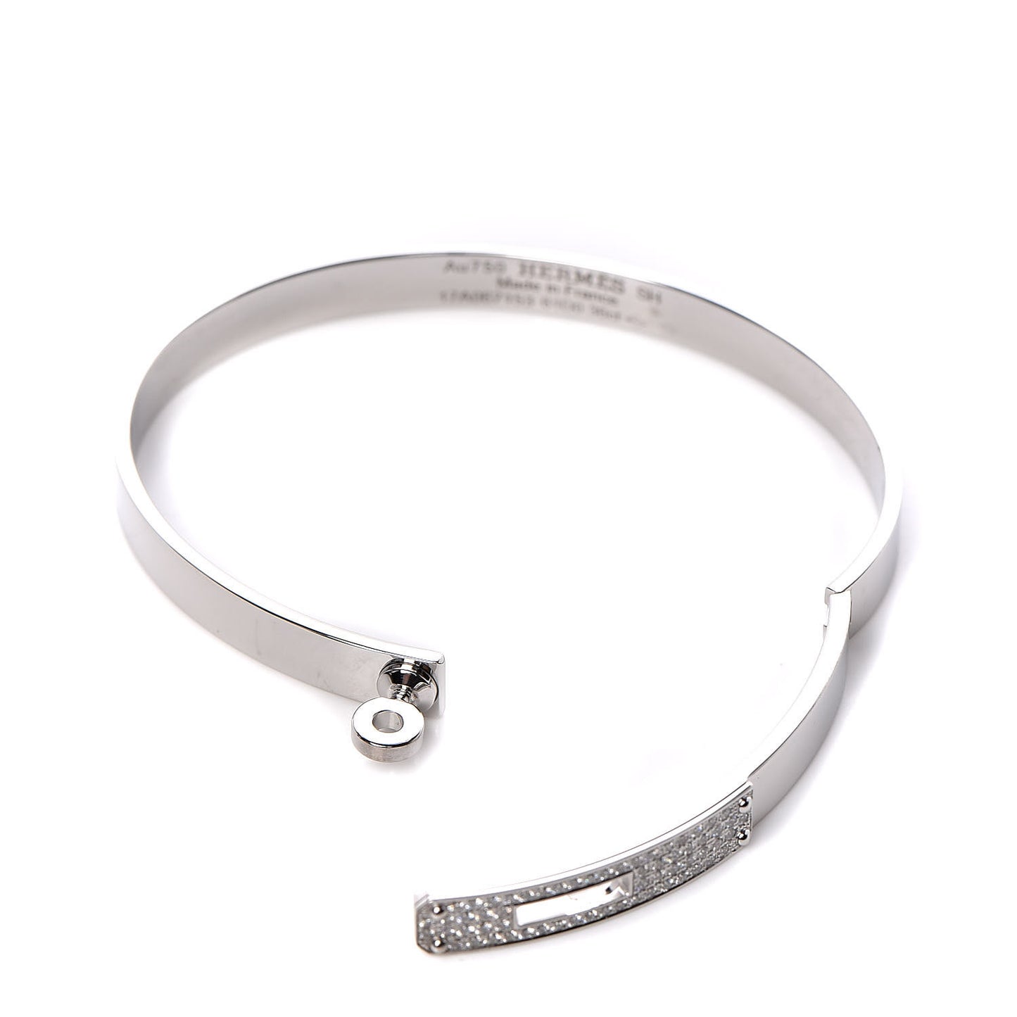 18K White Gold Diamond PM Kelly Pave Bracelet SH