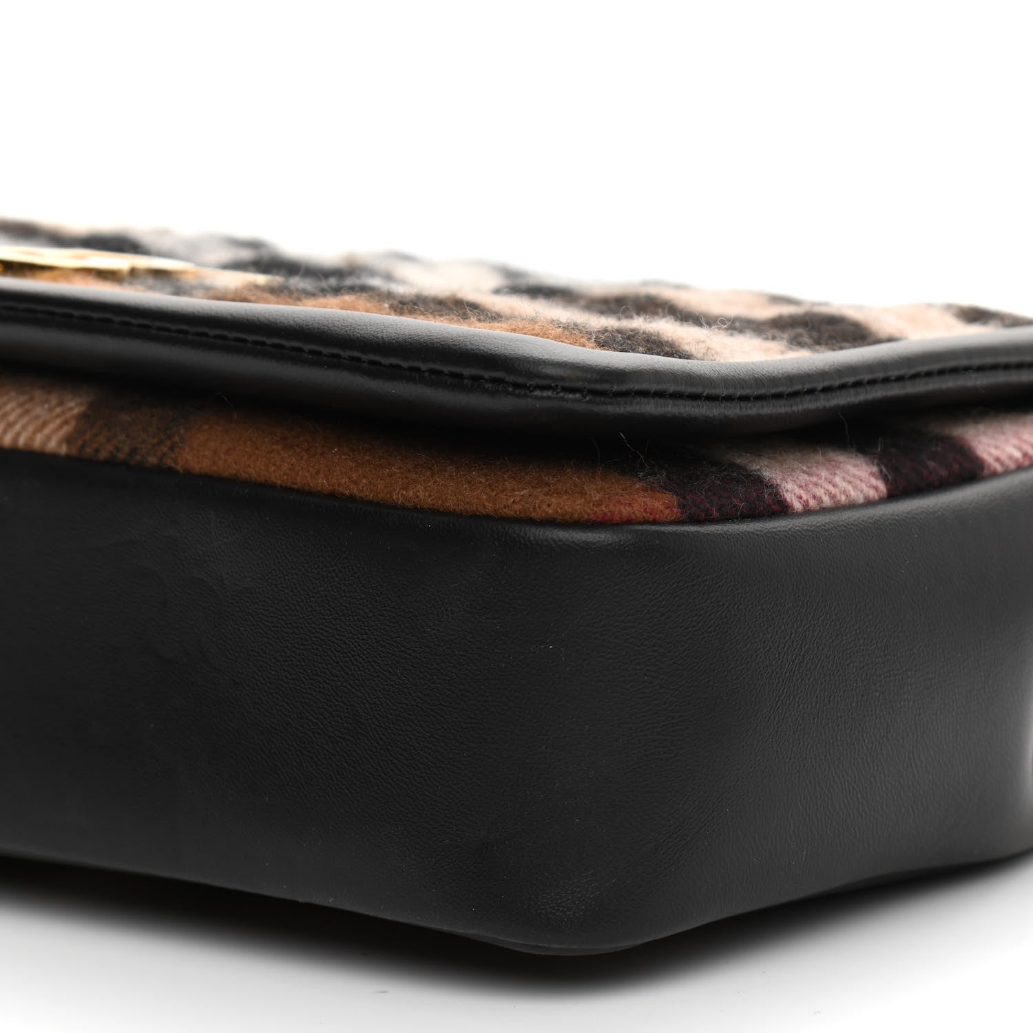 Burberry Check Cashmere Small Lola Bag Black 9 of 10